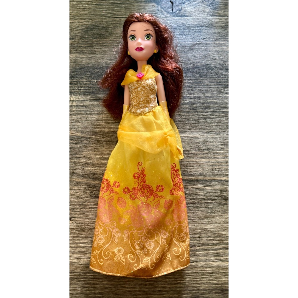 Disney Belle Doll 11in Excellent Royal Shimmer Yellow Gown B5287 2015 Hasbro
